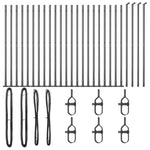 Fence Post Other 26 pcs Silver 3.2 x 3.2 x 68.5 cm Steel 3350245