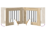 Dog Gate with Stands 6 pcs Sonoma Oak 60 x 60 cm 892158