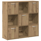 Bookshelf Artisan Oak 90x28x90 cm Engineered Wood 856059