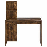 Desk with Shelf Smoked Oak 102 x 50 x 124 cm Engineered Wood 869358