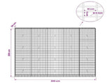Gabion with 5 mm Wire and 5x10 cm Mesh 250x30x200 cm 3464687