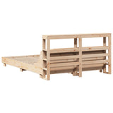 Bed Frame without Mattress 140x190 cm Solid Wood Pine 3306432