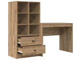 Desk with Drawer with Shelf with Storage 2 pcs Artisan Oak 3337312