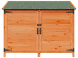Garden Shed Brown 106.5 x 56 x 113.5 cm Solid Fir Wood 42033443