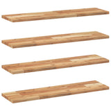 Floating Shelves 4 pcs 80x20x2 cm Oil Finished Solid Wood Acacia 3279506