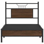 Bed Frame without Mattress Brown Oak 90x190 cm Single Engineered Wood 4106990