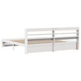 Bed Frame with Headboard without Mattress White 180x200 cm Super King 3306743