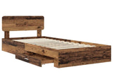 Bed Frame with Headboard Old Wood 90 x 190 cm Engineered Wood 3412434