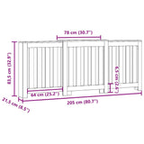 Radiator Cover Brown Oak 205x21.5x83.5 cm Engineered Wood 852768