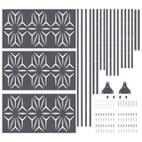 Privacy Screen Anthracite 100 x 50 x 180 cm Steel 868586