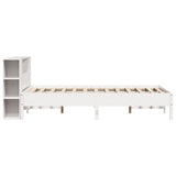 Bookcase Bed without Mattress White 120x200 cm Solid Wood Pine 3322835