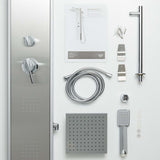 ZNTS SCHÜTTE Shower Panel with Single Lever Mixer TAHITI Stainless Steel 435038