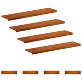 Stair Tread 8 pcs 120 x 30 x 2 cm Brown Solid Oak Wood 3449380