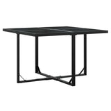5 Piece Garden Dining Set with Cushions Black Poly Rattan 3295023