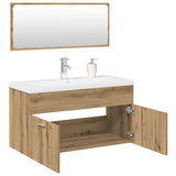 3 Piece Bathroom Furniture Set Artisan Oak Engineered Wood 3328912