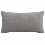 Cushion Cover 12 pcs ALMELO Light Grey 40 x 80 cm Corduroy 914607