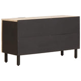 TV Cabinet White Wash Finish 80 x 33 x 46 cm Solid Mango Wood 4017879