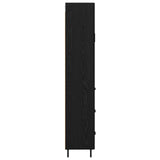 Highboard with Drawer 2 pcs Black Oak Engineered Wood 3416247