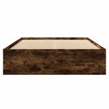 Bed Frame Smoked Oak Engineered Wood Small Double Storage 3295699