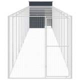 Dog House with Run Anthracite 165x1271x181 cm Galvanised Steel 3189103