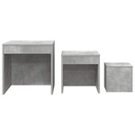 Nesting Tables 3 pcs Concrete Grey Engineered Wood 808598