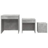 Nesting Tables 3 pcs Concrete Grey Engineered Wood 808598