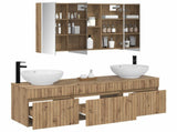 Bathroom Cabinet Set 4 pcs Artisan Oak Engineered Wood 3406630