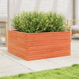 Garden Planter Wax Brown 90x90x46 cm Solid Wood Pine 3282426