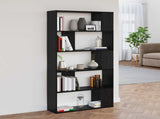 Book Cabinet Black Oak 80 x 24 x 159 cm Engineered Wood 8003712