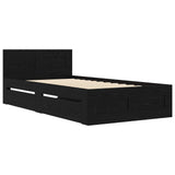 Bed Frame with Headboard Black Oak 80 x 200 cm Engineered Wood 3429683