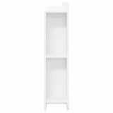 Headboard Cabinet with Storage High Gloss White Engineered Wood 8001295