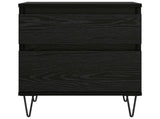 Bed Cabinet Black Oak 40 x 35 x 50 cm Engineered Wood 8004367