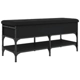 Shoe Bench Black 102x42x45 cm Engineered Wood 835197