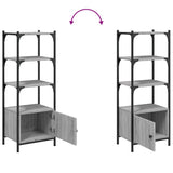 Bookcase 3-Tier Grey Sonoma 41x30x109.5 cm Engineered Wood 839001