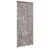 Fly Curtain Brown and White 100x230 cm Chenille 377394