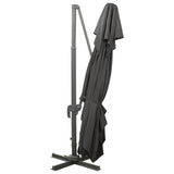 Cantilever Garden Parasol with Double Top Anthracite 400x300 cm 312373