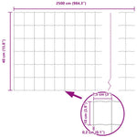 Fence with Posts Green 0.4 x 25 m Steel 3336019