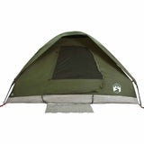 Camping Tent Dome 4-Person Olive Green Waterproof 4009642