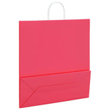 Paper Bags 250 pcs with Handles Pink 45x17x48 cm 4101681