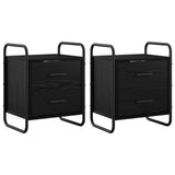 Hanging Bedside Cabinet 2 pcs Black Oak 40 x 30 x 50 cm 8013543