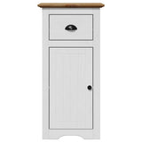 3 Piece Bathroom Furniture Set BODO White and Brown Solid Wood Pine 3307648