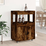 Bar Cart Smoked Oak 60x39.5x89 cm Engineered Wood 848273