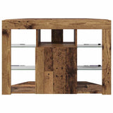 Corner LED TV Cabinet 100x40x68cm Old Wood Engineered Wood 889793