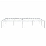 ZNTS Metal Bed Frame without Mattress White 140x190cm 350913