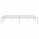 ZNTS Metal Bed Frame without Mattress White 140x190cm 350913