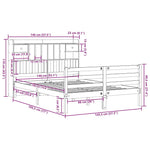 Bookcase Bed without Mattress 140x190 cm Solid Wood Pine 3321930