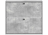 Wall-Mounted Shoe Cabinet ALKMAAR 71 x 17 x 86 cm Concrete Grey 896198
