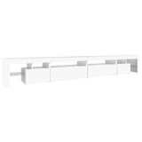 TV Cabinet with LED Lights White 290x36.5x40 cm 3152802