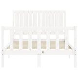 Bed Frame without Mattress White 120x200 cm Solid Wood Pine 3192942