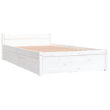 3103484 Bed Frame without Mattress with Drawers White 90x200 cm